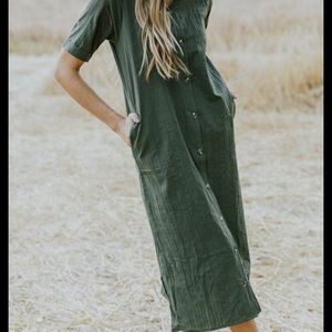 Roolee button down midi dress